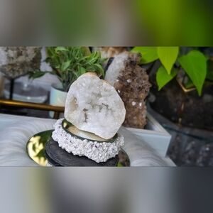 Moroccan Calcite & Quartz Crystal Geode
